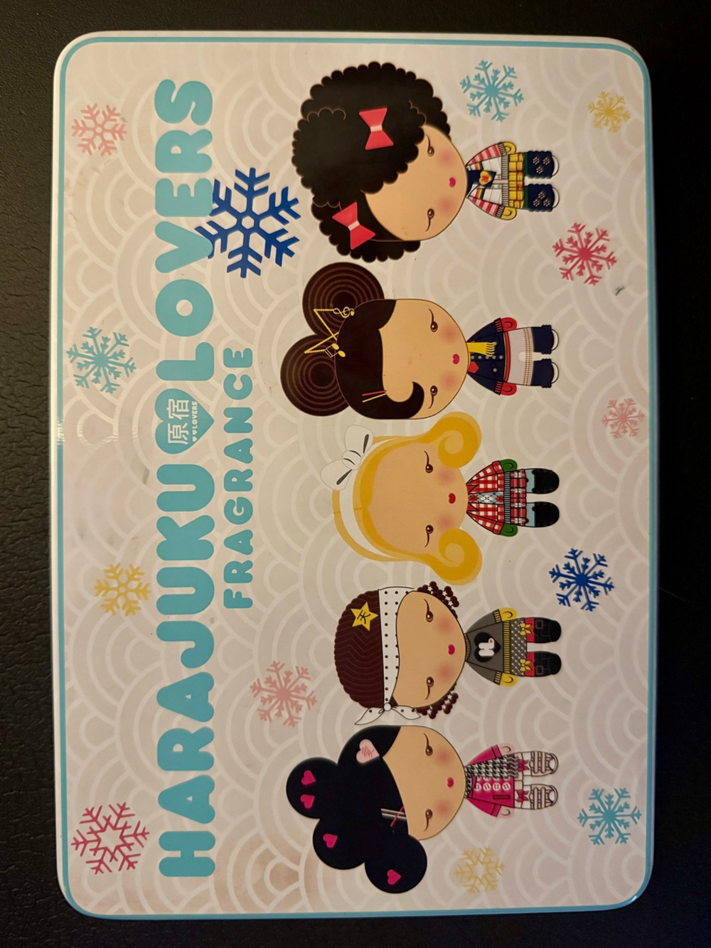 Harajuku Lovers Snow Bunnies Empty Fragrance Tin Only Rare